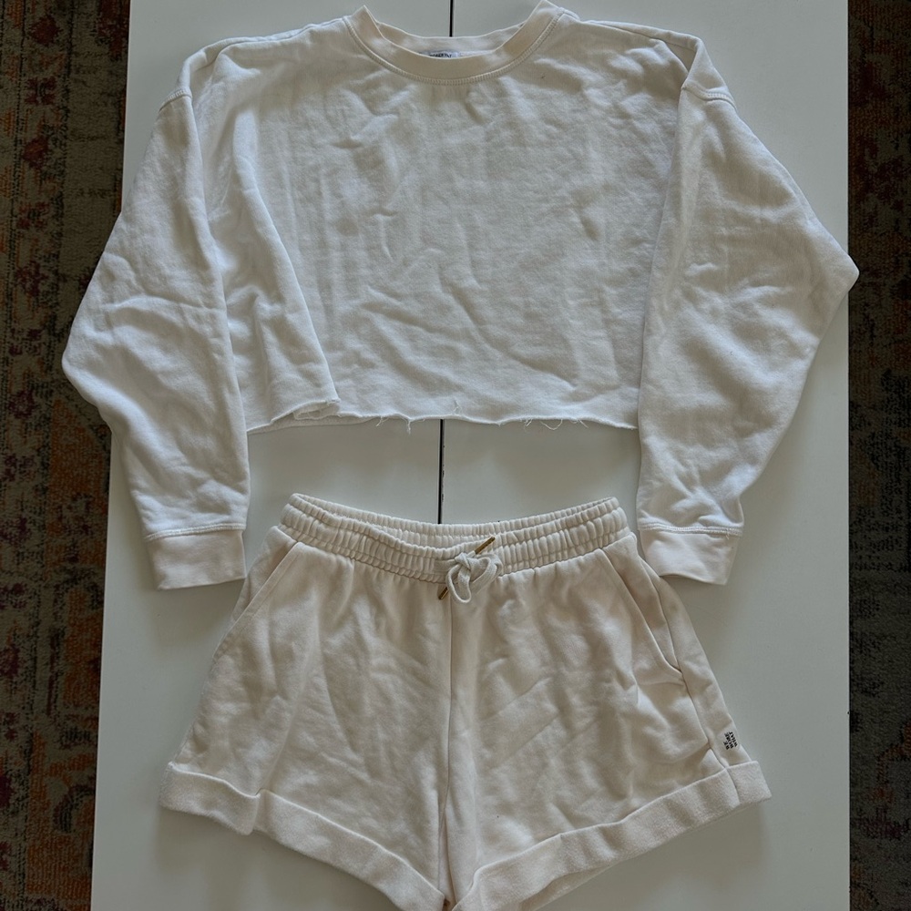 WeWoreWhat Cream Sweat Set